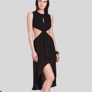sachin and babi light blue dress BCBG Max Azria Black paneled sequined tulle and